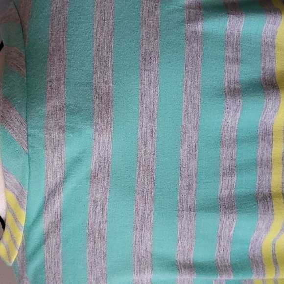 Kate Collection long sleeve striped tee with sequin elbows - Picture 2 of 11